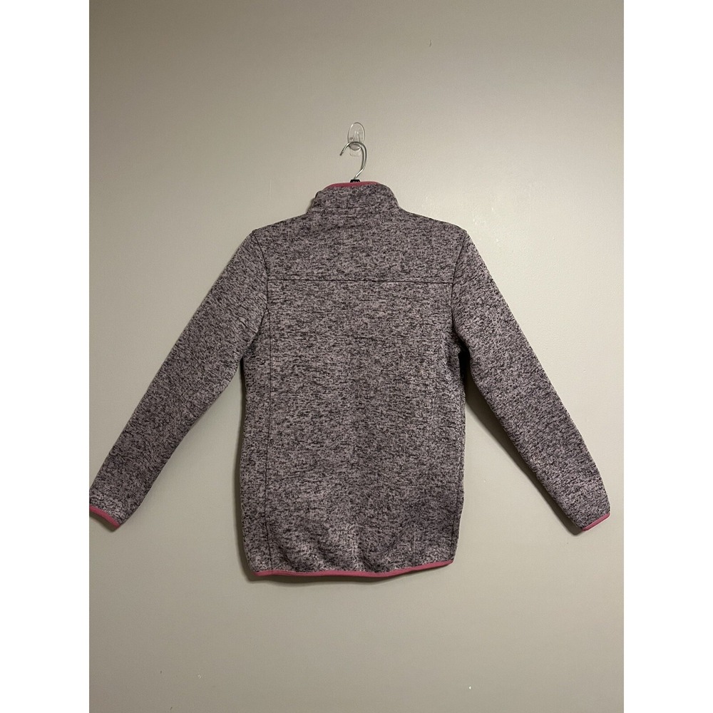 Simply Southern Womens Gray Pink Marled Quarter Snap Pullover Fleece Sweater‎ PM - Picture 3 of 15